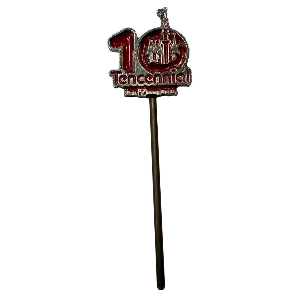 Vintage 1981 Walt Disney World Tencennial 10th Anniversary Stick Pin Disney
